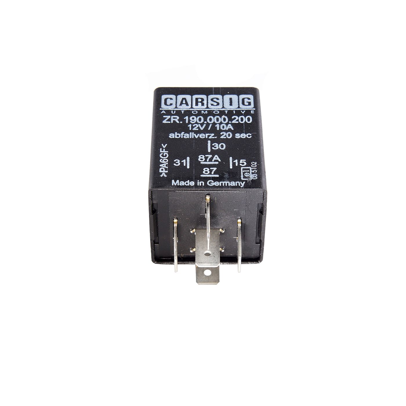 CARSIG Zeitrelais abfallverzögert, Typ D, 12V/10A, 20 Sekunden (Funkhauptschalter)