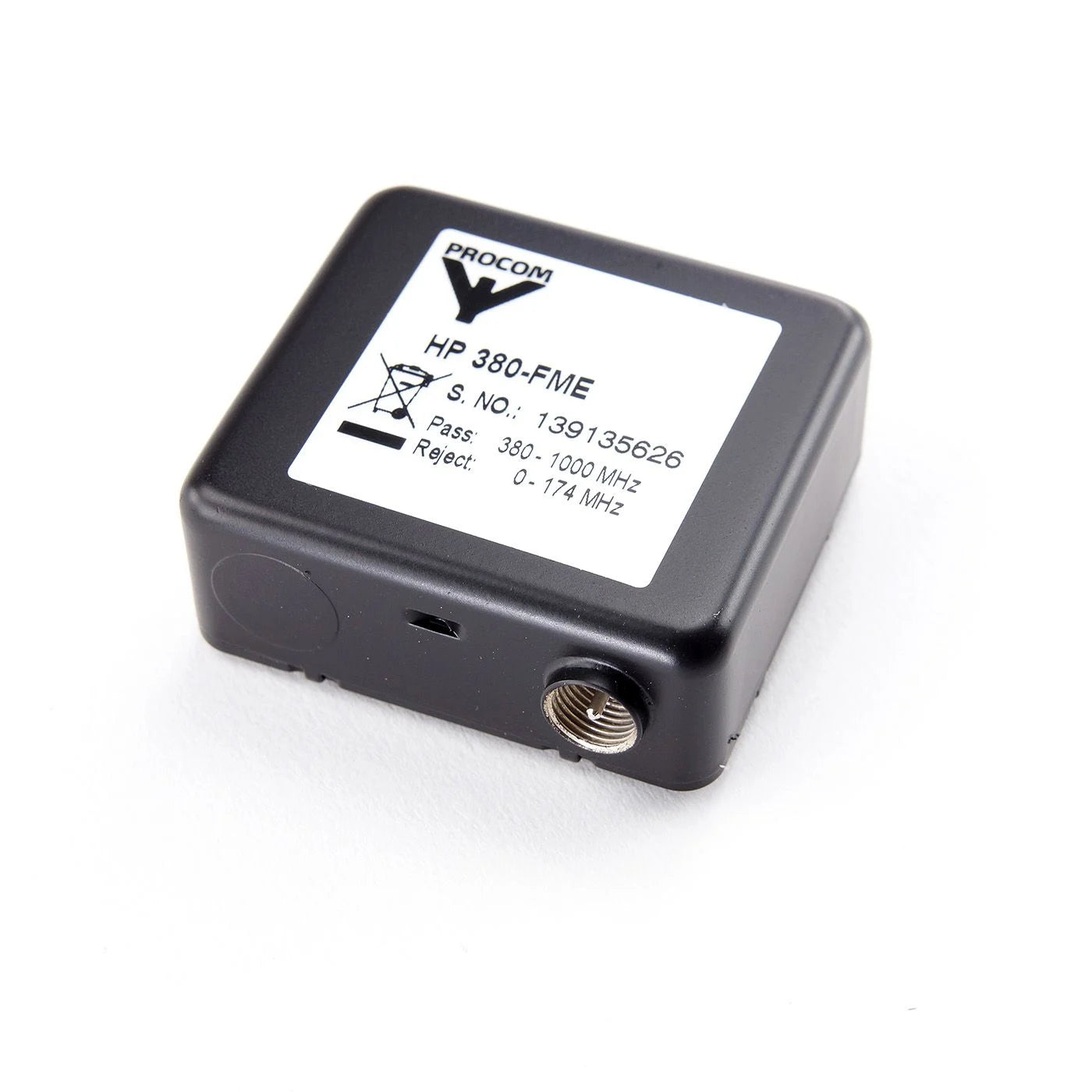 Procom HP 380-FME, Hochpass-Filter für TETRA BOS, Pass: 380-470MHz, Reject: 0-174MHz