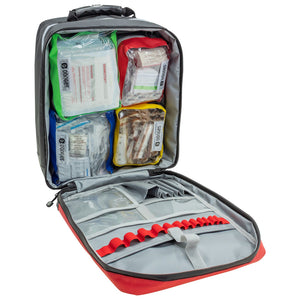 Dönges emergency backpack SEG with inner pockets and filling according to DIN 14142