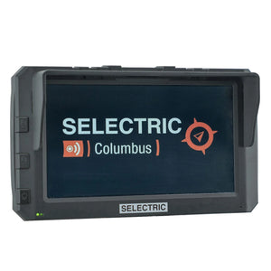 Selectric Columbus Navigationsgerät, 7" Touchscreen, inkl. Kabelsatz und GPS-Magnetantenne, Adapter BNC/Cinch