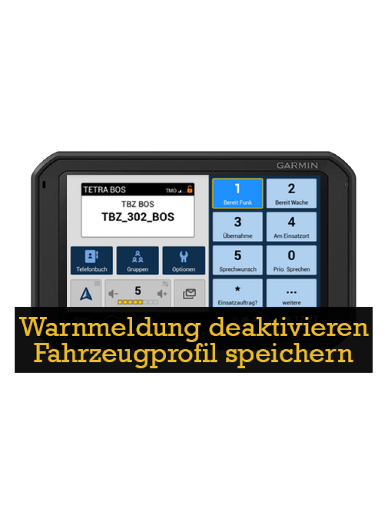 LARDIS Freischaltcode Warnmeldung Fahrzeugprofil (Garmin)