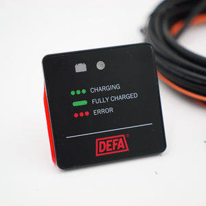 DEFA LED Panel Display mit 5 Meter Kabel für DEFA Batterielader / MultiCharger, RescueCharger, MarineCharger und MobilityCharger