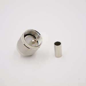 Crimpstecker UHF(m), crimp-gerade, für RG58