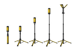NightSearcher 7K Tower Pro – Zusammenklappbares Hybrid-Flutlicht, wiederaufladbar + Netzbetrieben